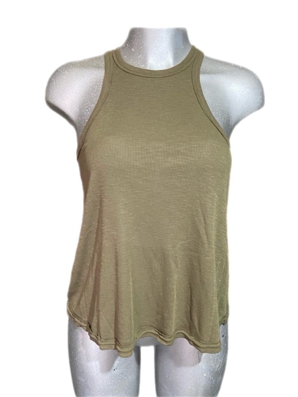 Intimately Free People Tank Top Knit Sage Green Camisole Goblincore Racerback XS